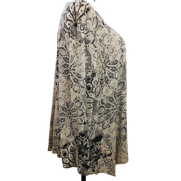 Peruvian Connection SZ M/L Boat-Neck Long Sleeve Pima Cotton Blend Swing Top - Picture 6 of 7